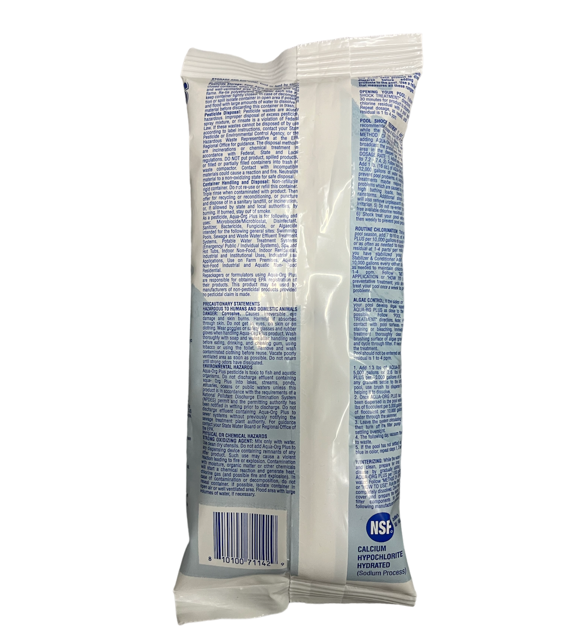 Pool Shock Chlorine - 50 Pack of Calcium Hypochlorite 65%