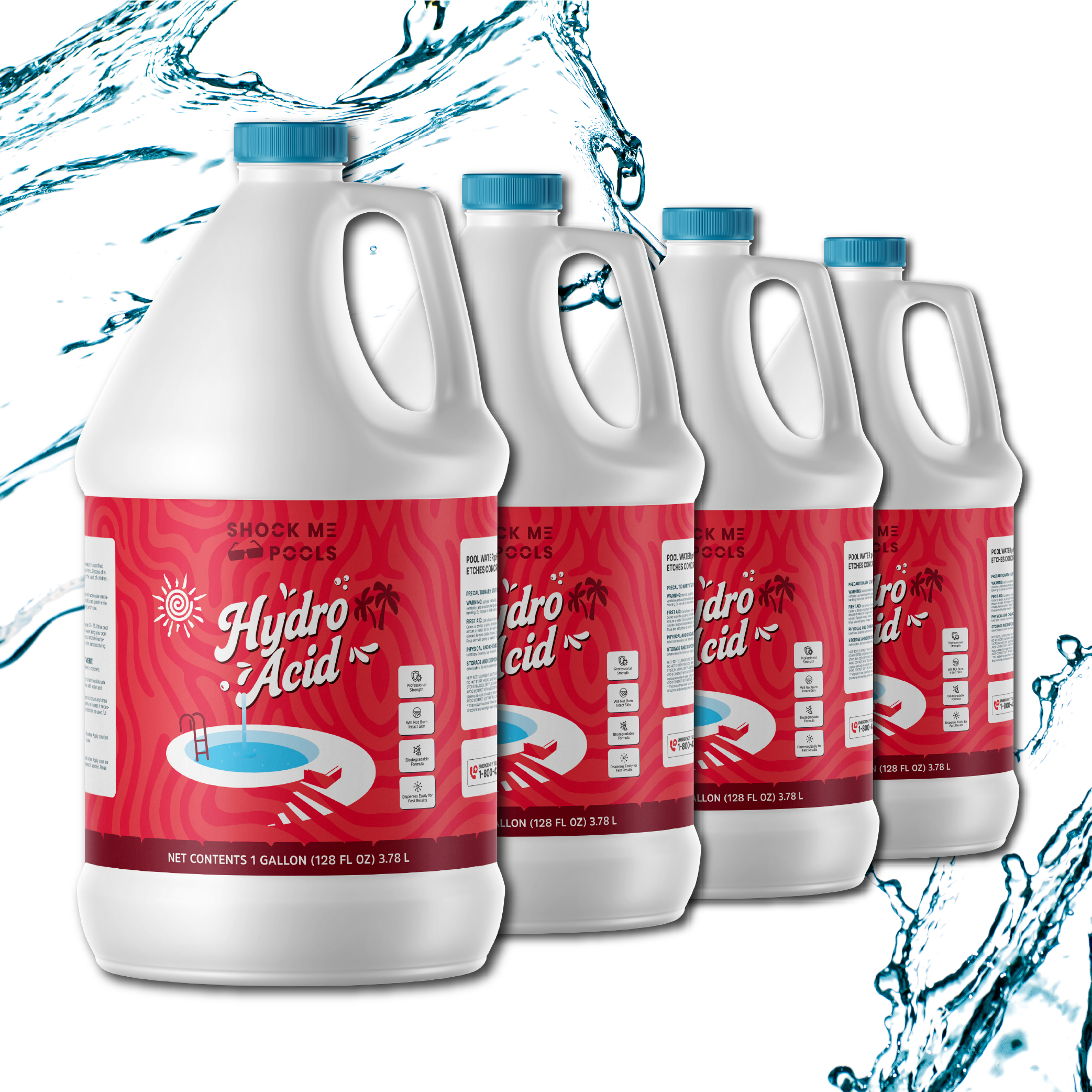 Hydro Acid - Etches Concrete + Pool PH Control