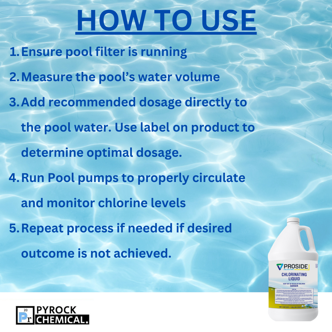 ProSide Chlorinating Liquid - 10% Sodium Hypochlorite - Pool Shock